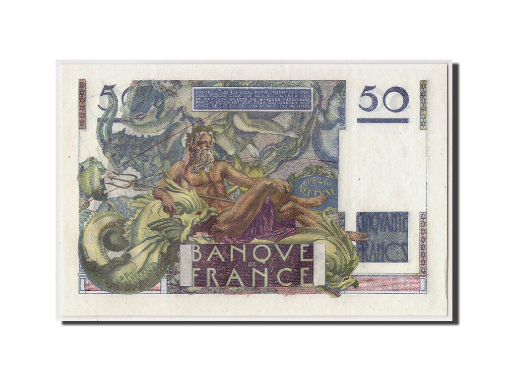 Banconote, Francia, 50 Francs, 50 F 1946-1951 ''Le Verrier'', 1949, 1949-02-17