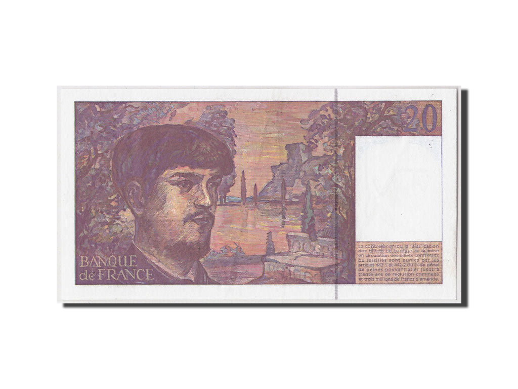 Geldschein, Frankreich, 20 Francs, 20 F 1980-1997 ''Debussy'', 1997, Undated