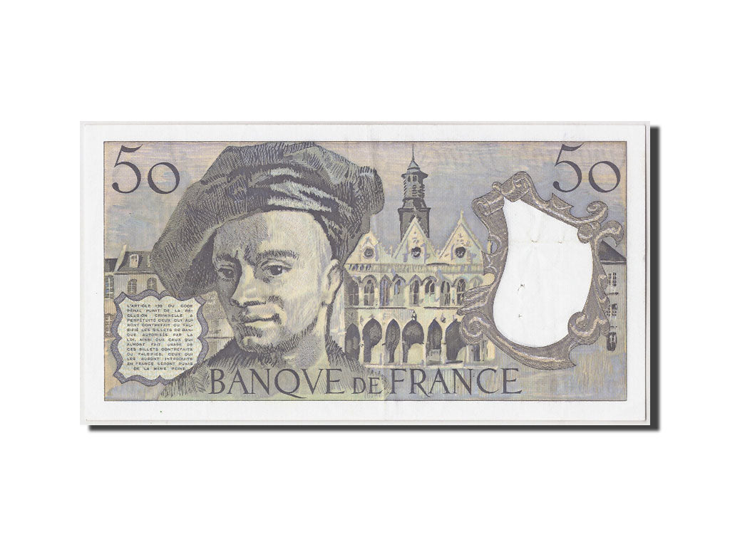 Frankreich, 50 Francs Quentin de La Tour, 1990, KM:152e,Fayette:67.16, AU(50-53)