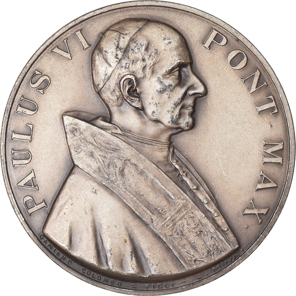 Vatican, Medal, Le Pape Paul VI, 1975, Colombo, AU(50-53), Silvered bronze