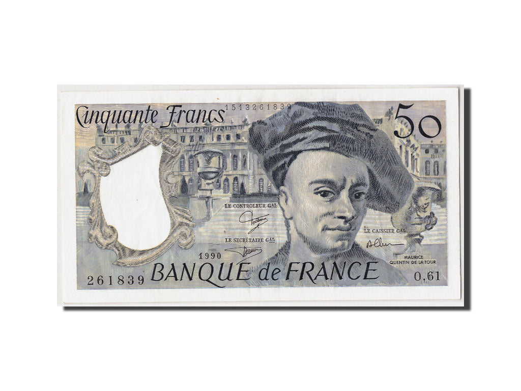 Banconote, Francia, 50 Francs, 50 F 1976-1992 ''Quentin de La Tour'', 1990, BB+