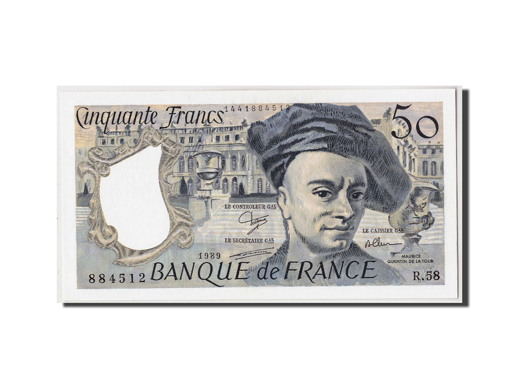 France, 50 Francs Quentin de La Tour, 1989, KM:152d, Fayette:67.15, SPL