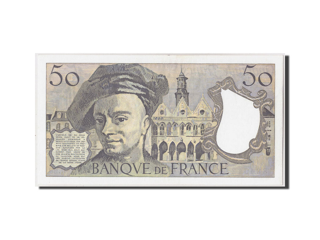 France, 50 Francs Quentin de La Tour, 1989, KM:152d, Fayette:67.15, SPL