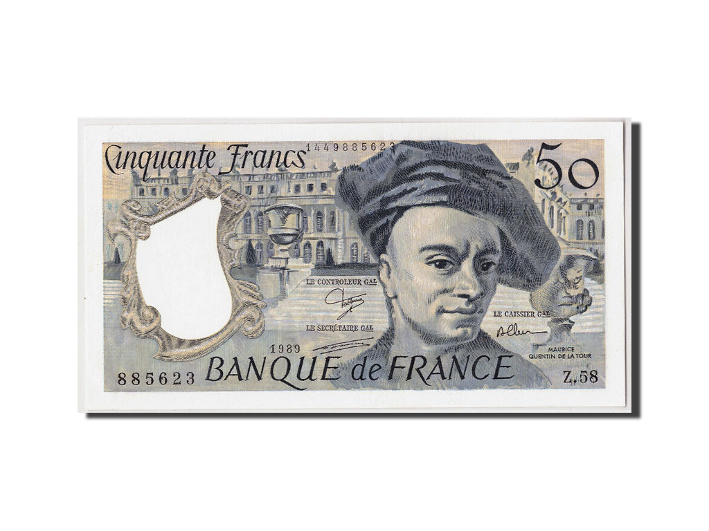 Banknote, France, 50 Francs, 50 F 1976-1992 ''Quentin de La Tour'', 1989