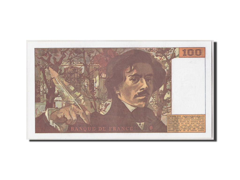 France, 100 Francs Delacroix, 1993, KM:154g, Fayette:69bis.8,  UNC(63)