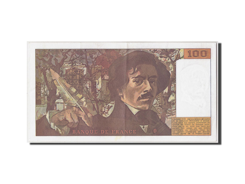 Banknote, France, 100 Francs, 100 F 1978-1995 ''Delacroix'', 1990, UNC(60-62)