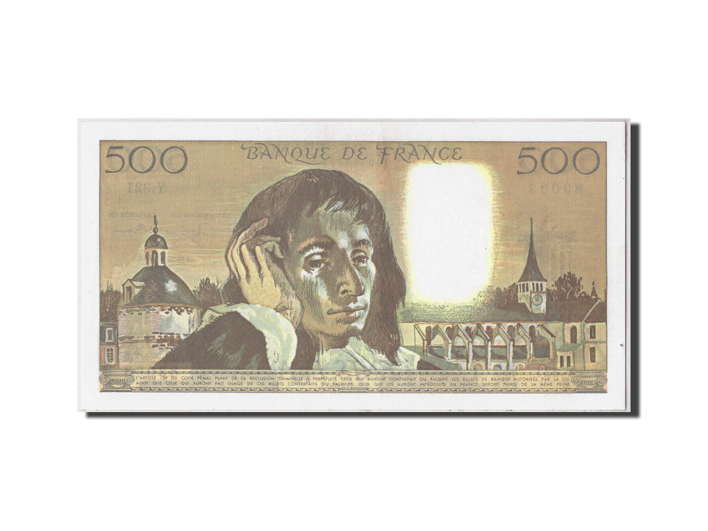 Banknote, France, 500 Francs, 500 F 1968-1993 ''Pascal'', 1990, 1990-07-05