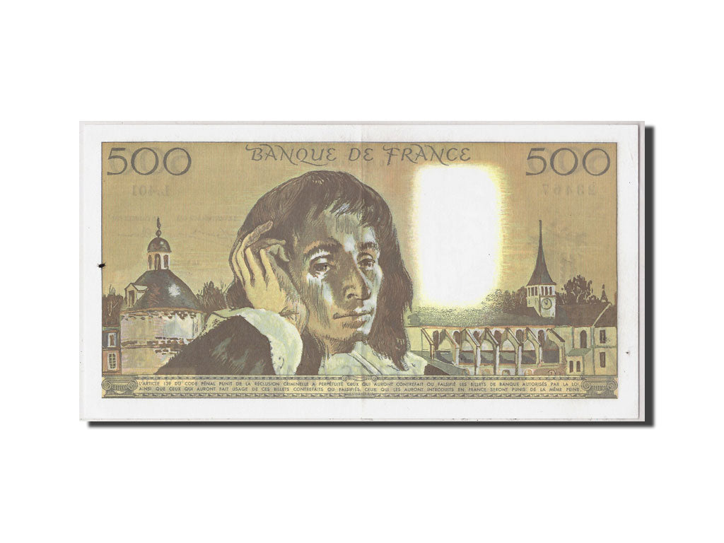 Banknote, France, 500 Francs, 500 F 1968-1993 ''Pascal'', 1993, 1993-07-01