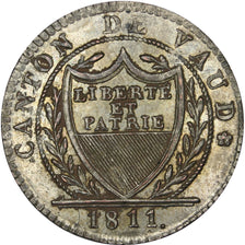 SWISS CANTONS, Batzen-10 Rappen, 1811, KM #8, AU(55-58), Billon, 3.50