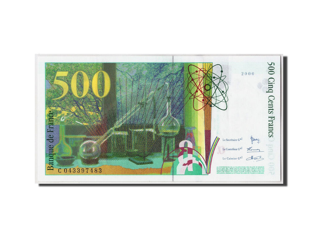 France, 500 Francs Pierre et Marie Curie, 2000, KM:160d, Fayette:76.5, UNC(63)