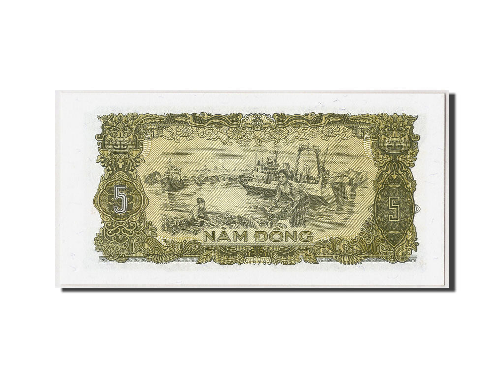 Banconote, Vietnam, 5 D<ox>ng, 1976, KM:81b, Undated, FDS