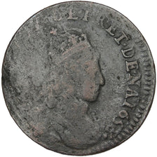 FRANCE, Liard de France au buste juvénile, deuxième type, Liard, 1658, Tours, KM