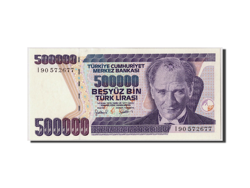 Billet, Turquie, 500,000 Lira, L.1970 (1998), Undated, KM:212, NEUF