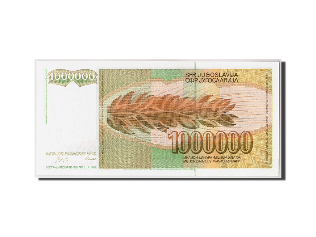 Yugoslavia, 1,000,000 Dinara, 1989, KM:99, 1989-11-01, UNC(65-70)