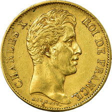 Moneta, Francia, Charles X, 40 Francs, 1830, Paris, BB+, Oro, Gadoury:1105