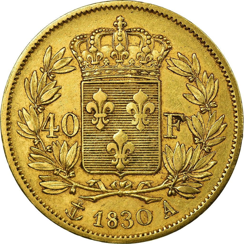 Münze, Frankreich, Charles X, 40 Francs, 1830, Paris, SS+, Gold, Gadoury:1105
