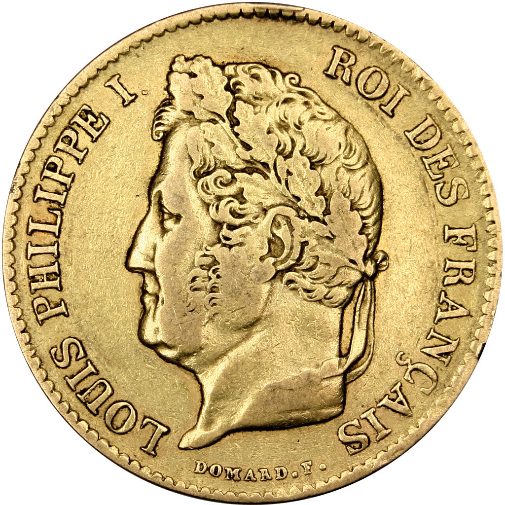 FRANCE, Louis-Philippe, 40 Francs, 1834, Paris, KM #747.1, EF(40-45), Gold,...