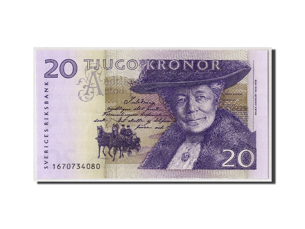 Svezia, 20 Kronor, 2001, KM:63a, Undated, FDS