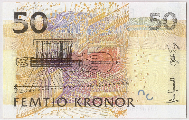 Geldschein, Schweden, 50 Kronor, 2008, Undated, KM:64b, UNZ