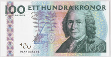 Geldschein, Schweden, 100 Kronor, 2009, Undated, KM:65c, UNZ