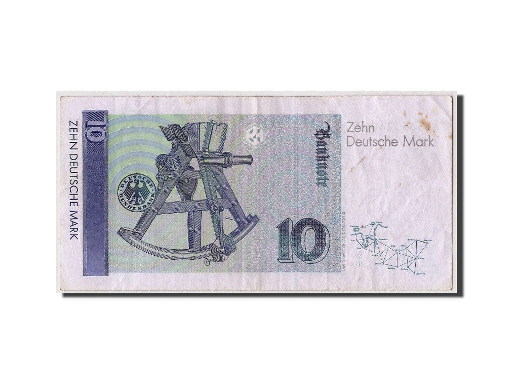 GERMANY - FEDERAL REPUBLIC, 10 Deutsche Mark, KM:38a, 1989-01-02, EF(40-45)