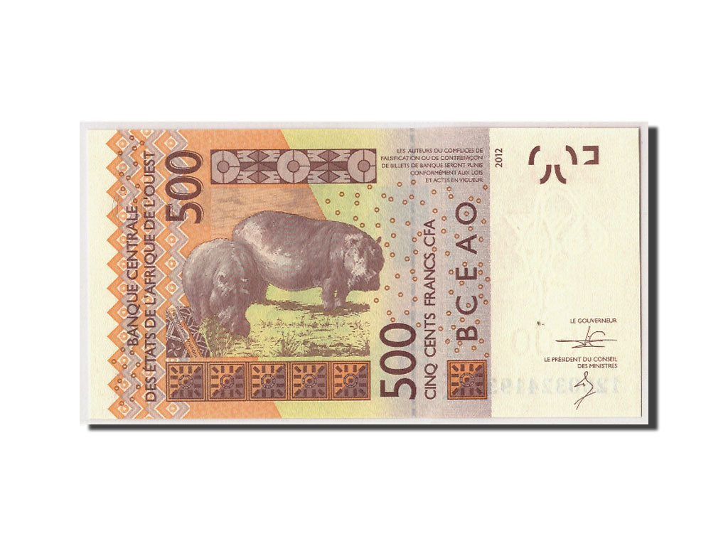 West African States, Senegal, 500 Francs, 2012, Undated, Pick New, UNC(65-70)