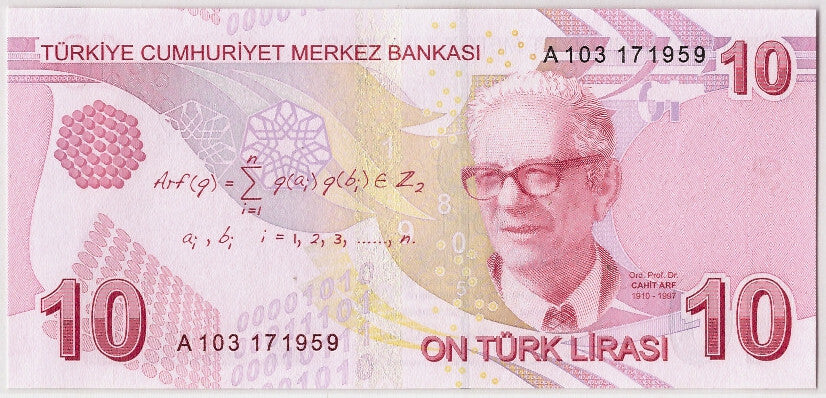 Geldschein, Türkei, 10 Lira, Undated (2009), KM:223, UNZ-