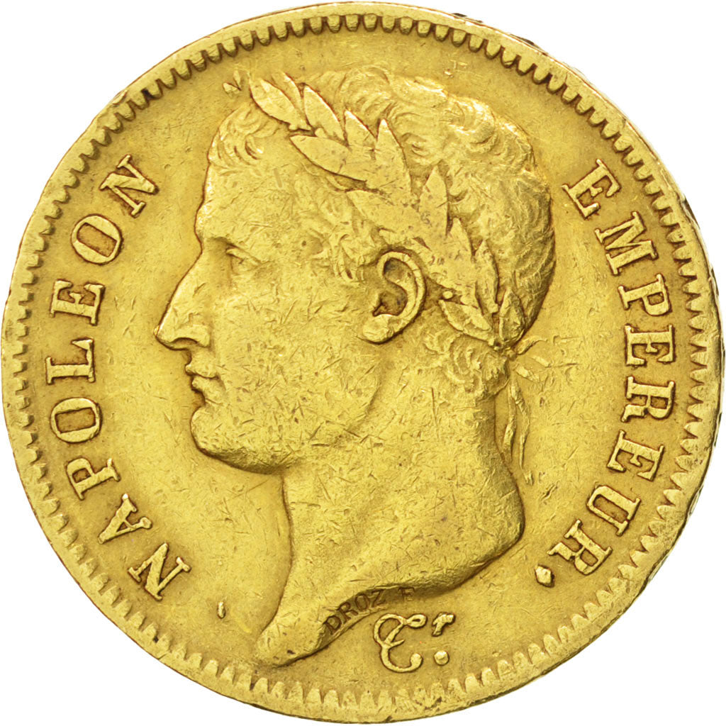 FRANCE, Napoléon I, 40 Francs, 1811, Paris, KM #696.1, VF(30-35), Gold, Gadoury 