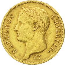 FRANCE, Napoléon I, 40 Francs, 1811, Paris, KM #696.1, VF(30-35), Gold, Gadoury 