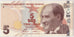 Türkei, 5 Lira, Undated (2009), KM:222, UNZ