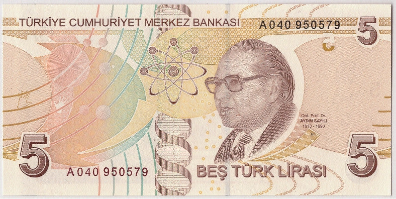 Türkei, 5 Lira, Undated (2009), KM:222, UNZ