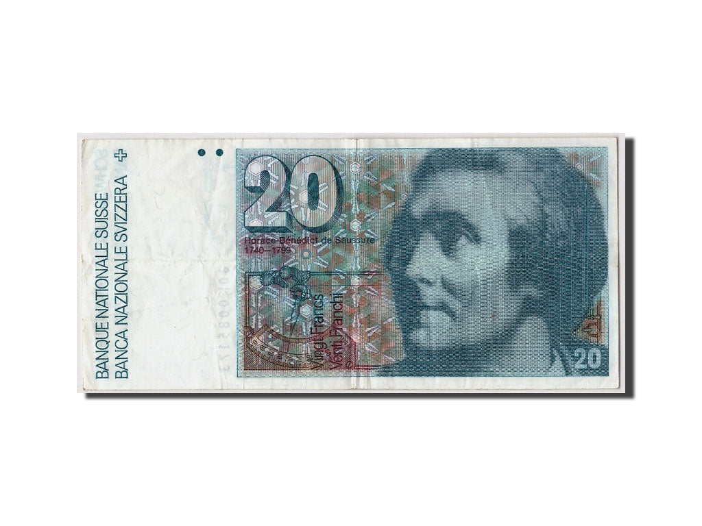 Schweiz, 20 Franken, 1980, Undated, KM:55b, S+