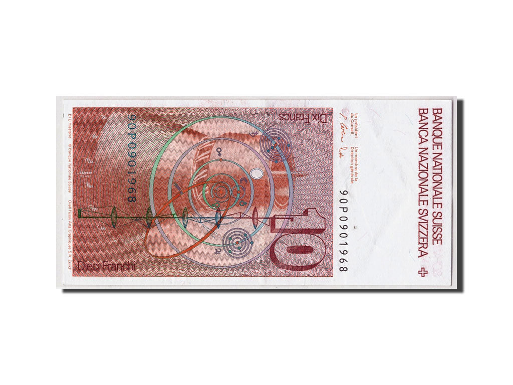Suisse, 10 Franken, 1990, KM:53h, Undated, TTB+
