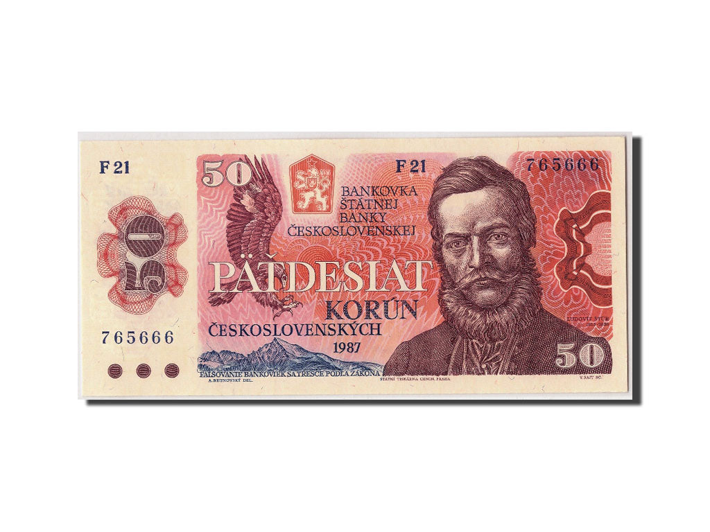 Cecoslovacchia, 50 Korun, 1987, KM:96a, Undated, SPL