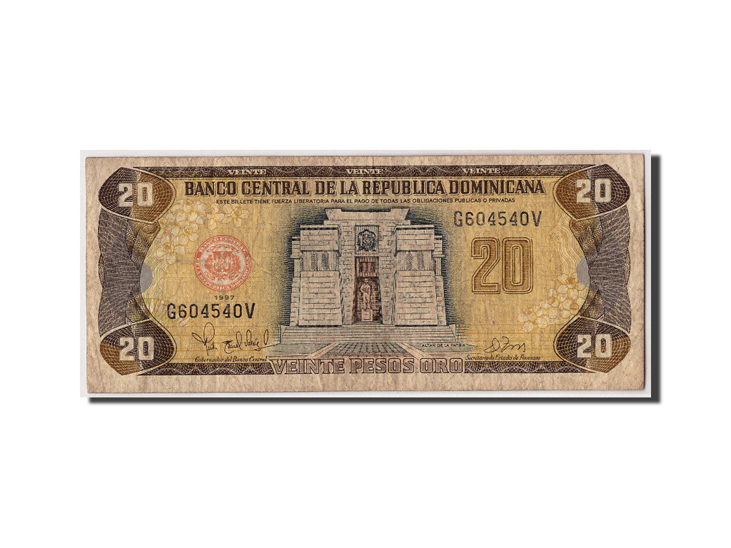 Banknote, Dominican Republic, 20 Pesos Oro, 1997, Undated, KM:154a, F(12-15)