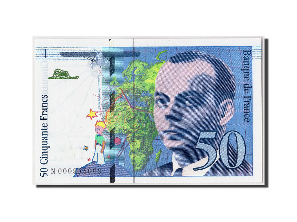 France, 50 Francs St Exupéry, 1992, KM:157a, Fayette:72.1a, UNC(65-70)