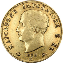 Moneda, Estados italianos, KINGDOM OF NAPOLEON, Napoleon I, 40 Lire, 1810