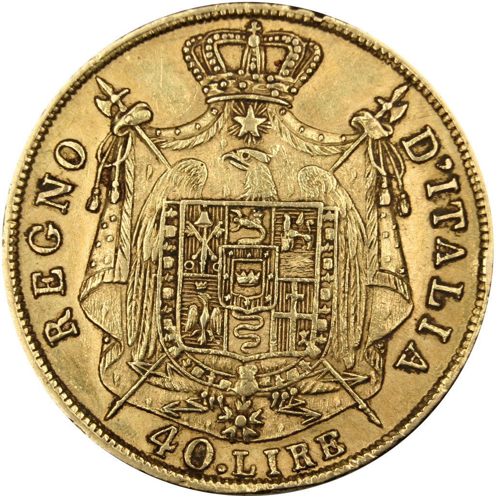 Coin, ITALIAN STATES, KINGDOM OF NAPOLEON, Napoleon I, 40 Lire, 1810, Milan