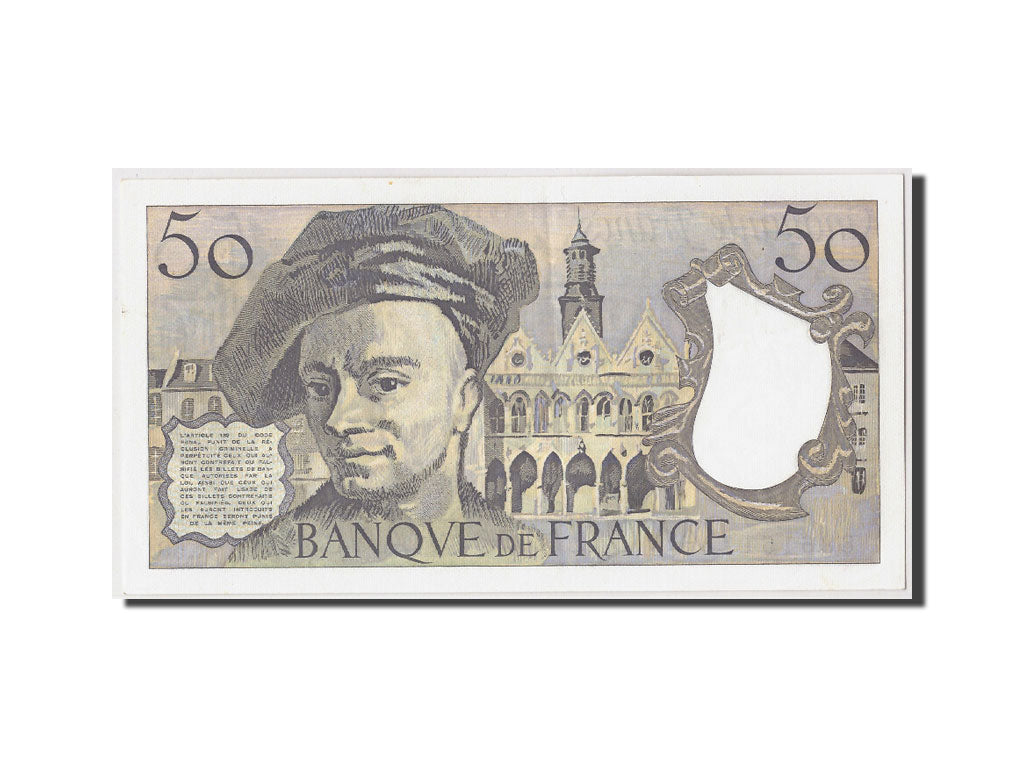 Francia, 50 Francs, 50 F 1976-1992 ''Quentin de La Tour'', 1989, KM:152d, SPL...