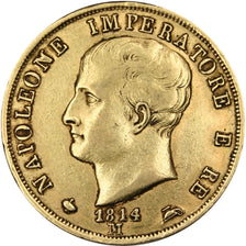 Coin, ITALIAN STATES, KINGDOM OF NAPOLEON, Napoleon I, 40 Lire, 1814, Milan