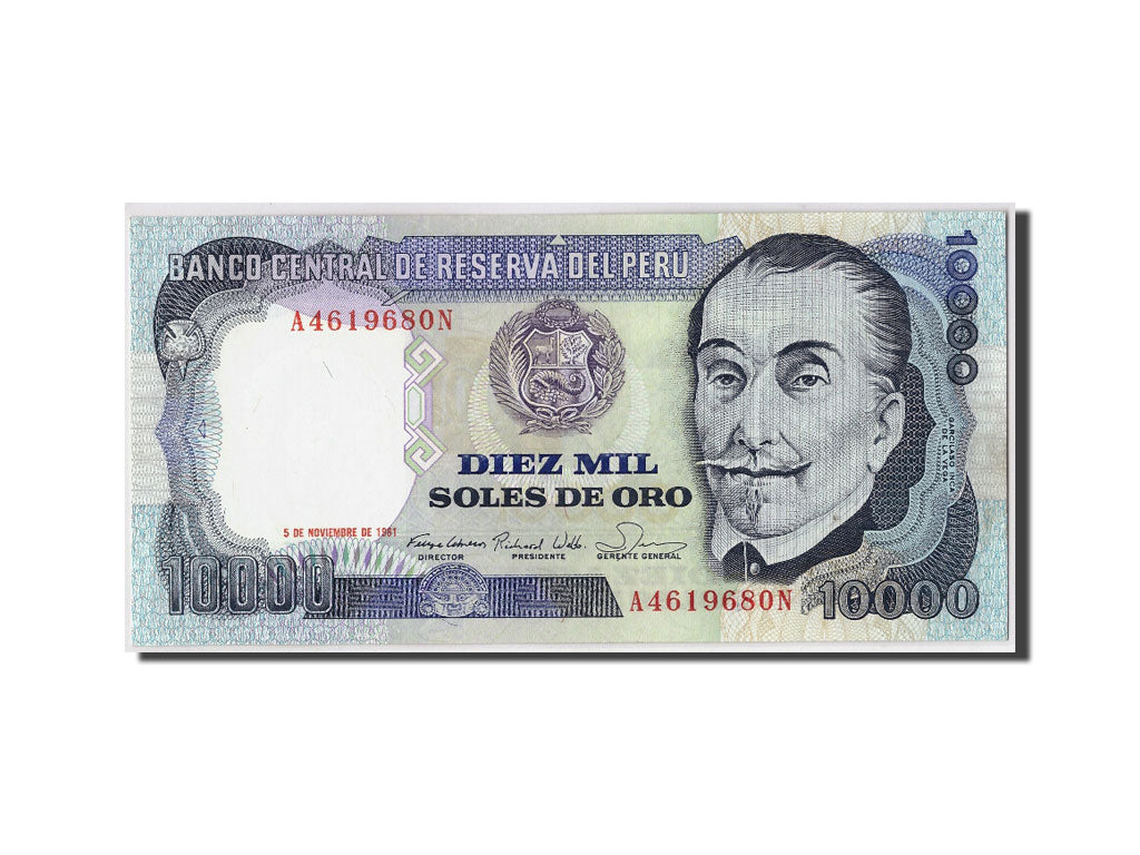 Banconote, Perù, 10,000 Soles de Oro, 1981, KM:124, 1981-11-05, FDS