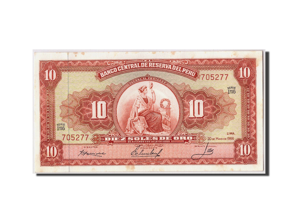 Banconote, Perù, 10 Soles De Oro, 1966, KM:84a, 1966-05-20, SPL