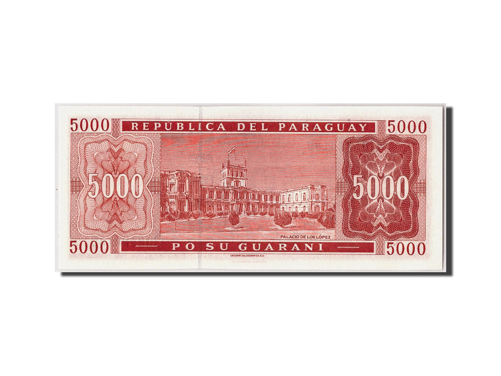 Paraguay, 5000 Guaranies, 2000, KM:220a, Undated, UNZ