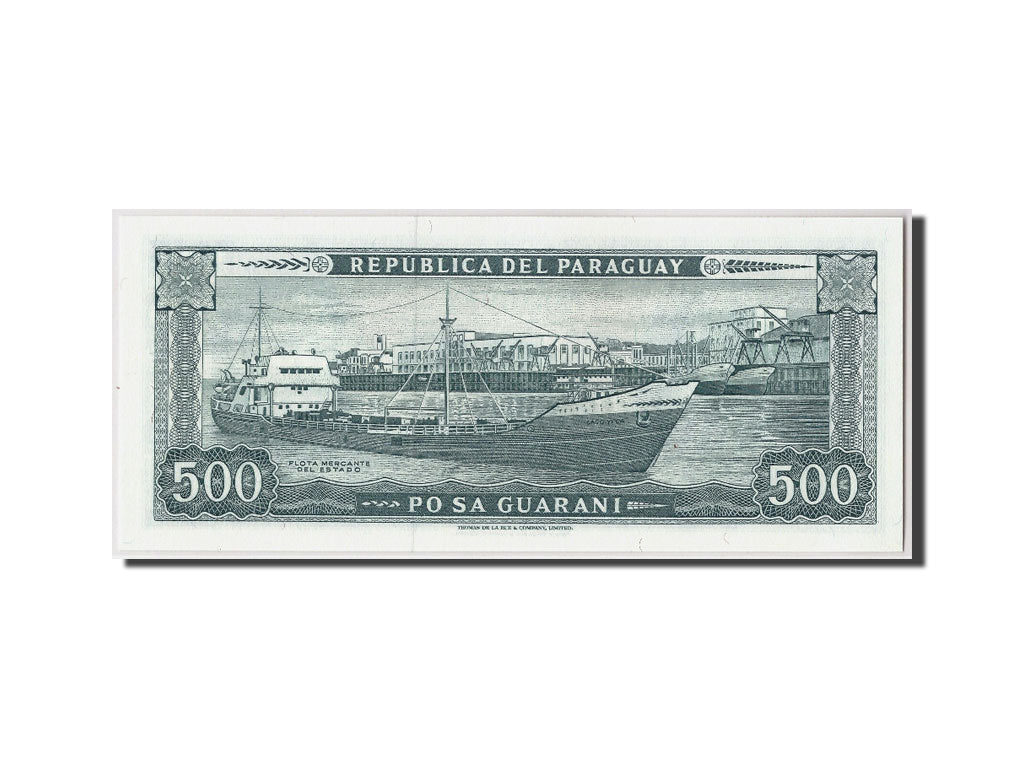 Banknote, Paraguay, 500 Guaranies, L1952, Undated, KM:200b, UNC(65-70)