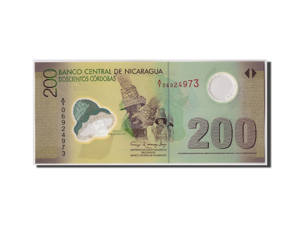 Billete, 200 Córdobas, (2012), Nicaragua, KM:205, 2007-09-12, UNC