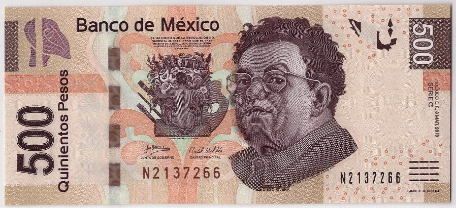 Banconote, Messico, 500 Pesos, 2010, KM:126a, 2010-03-08, FDS