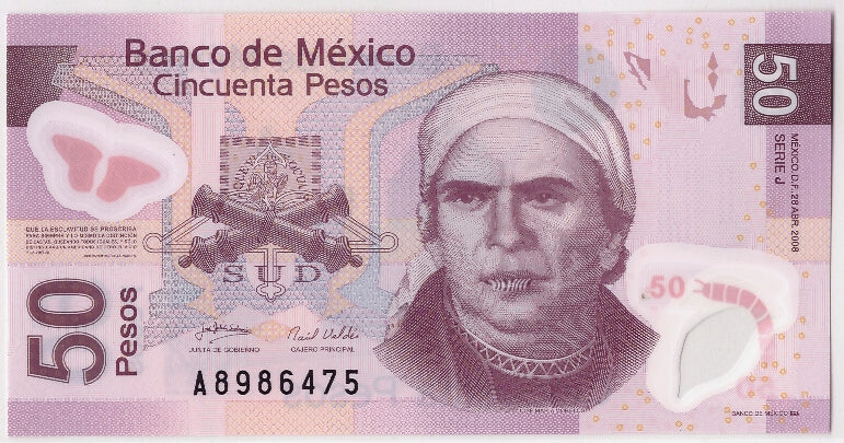 Geldschein, Mexiko, 50 Pesos, 2008, 2008-04-28, KM:123e, UNZ