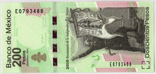 Banknote, Mexico, 200 Pesos, 2008, 2008-09-15, KM:129, UNC(65-70)