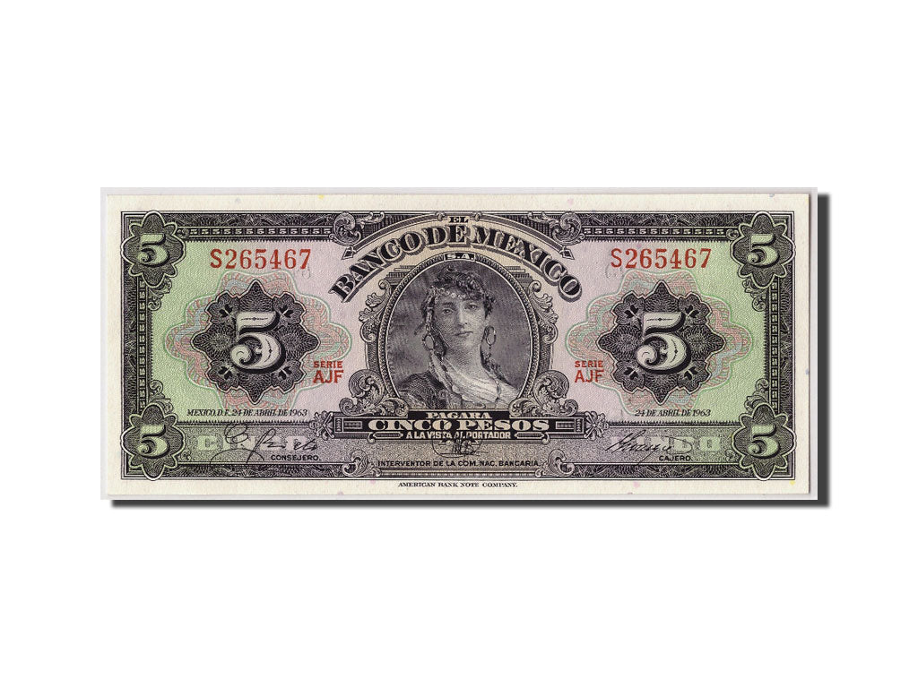 Messico, 5 Pesos, 1963, KM:60h, 1963-04-24, FDS