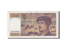 France, 20 Francs Debussy, 1981, KM:151a, Fayette:66.2, TB+
